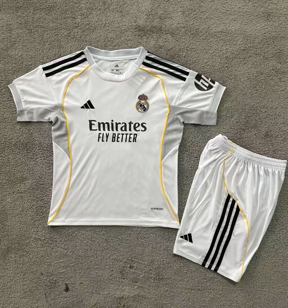 2025-2026 Real Madrid Football Shirt Kids Size