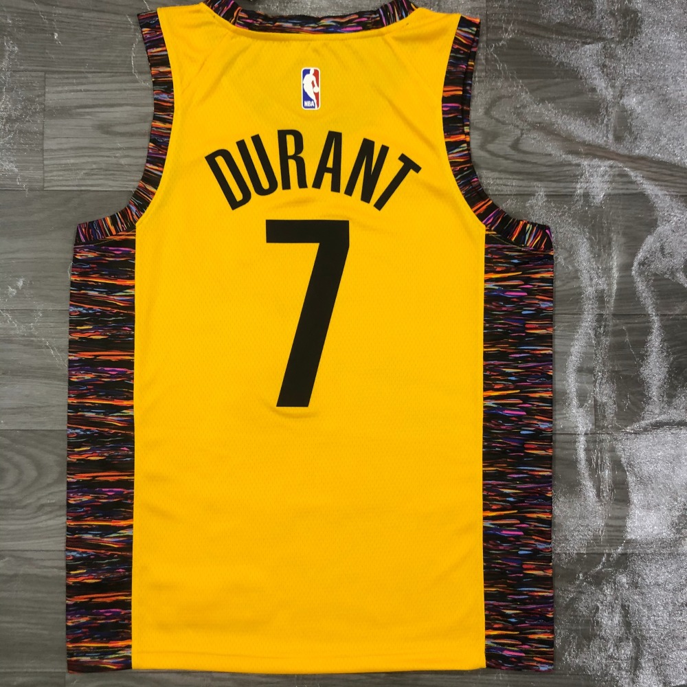 NBA Nets Commemorative Edition Yellow Camouflage Basketball Shirt (including player name and number)
