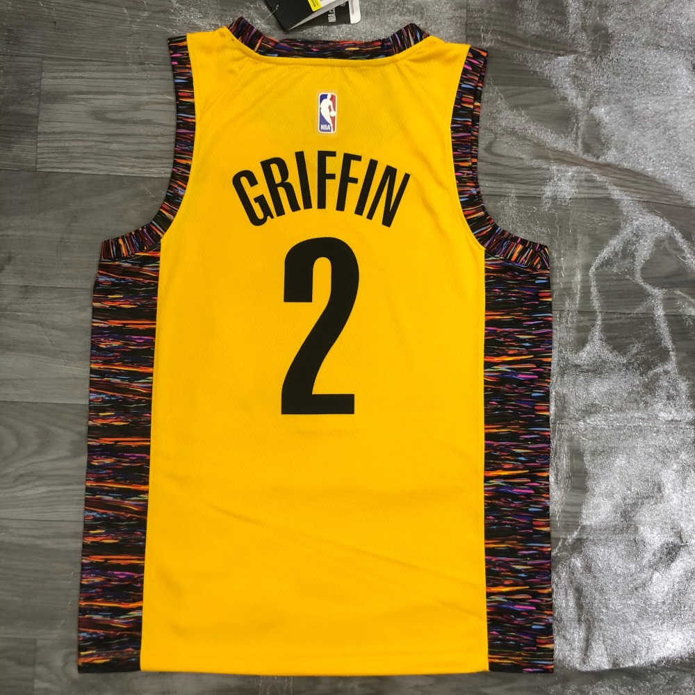 NBA Nets Commemorative Edition Yellow Camouflage Basketball Shirt (including player name and number)
