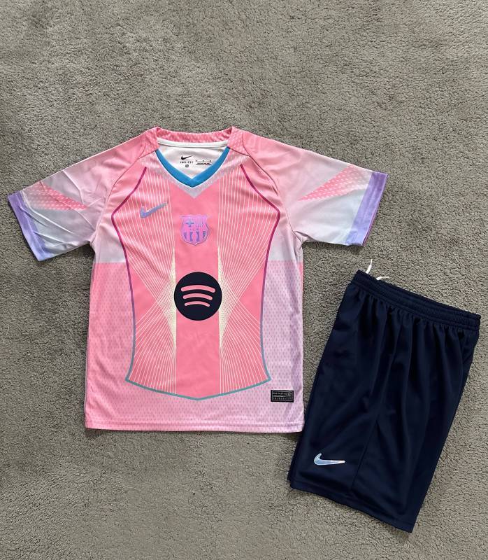 2025/2026 Barcelona Second Away Pink (Kids Kit)