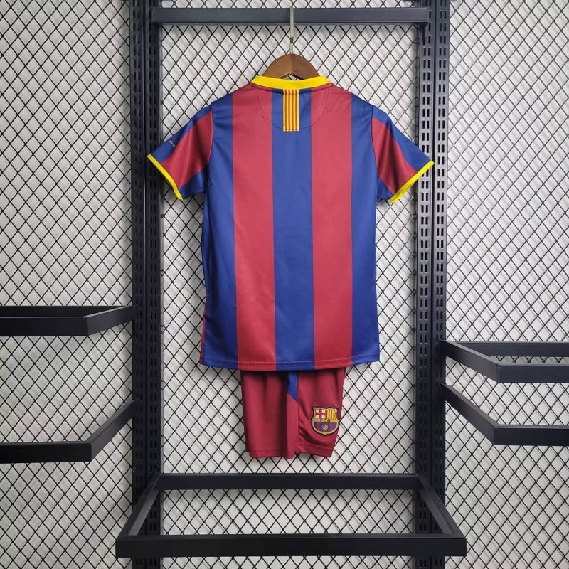 20102011 Retro Barcelona Home Foatball Shirt Kids Size