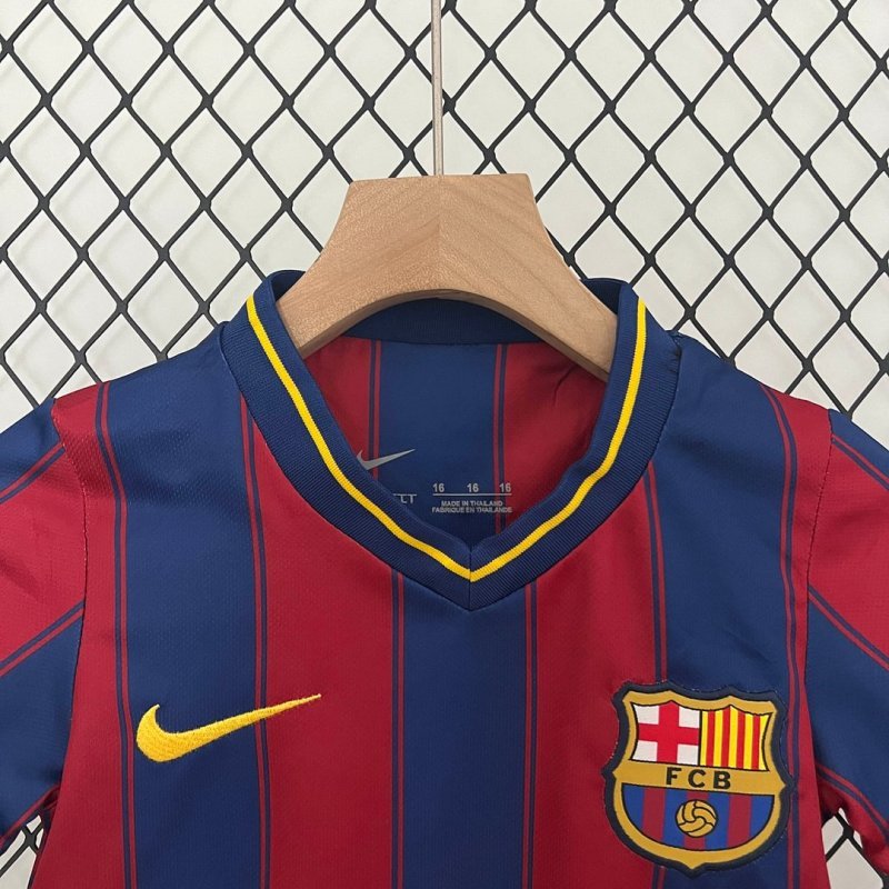 2009/2010 Retro Barcelona Home Football Shirt Kids Size