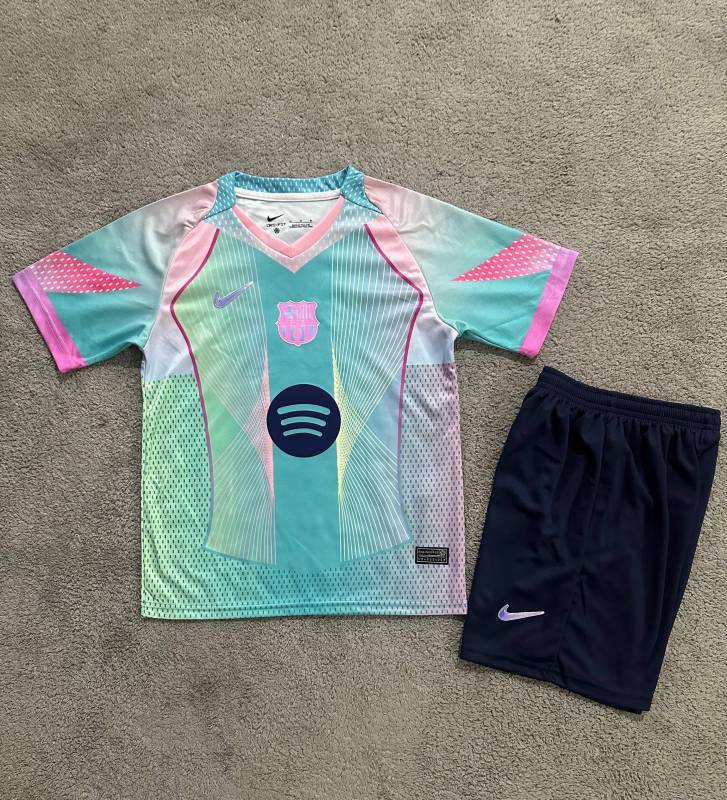 2025/2026 Barcelona second away green (kids kit)