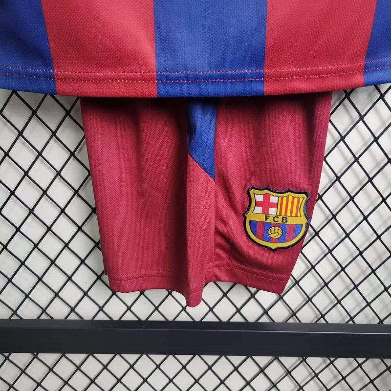 20102011 Retro Barcelona Home Foatball Shirt Kids Size