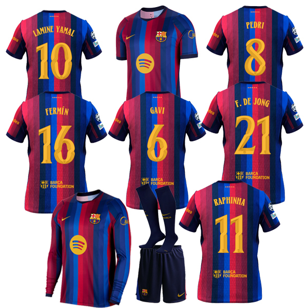 2026 2027 FC Barcelona Home away Shirt adult kids kit 26 27 New FC Barcelona Football jersey (Fan Edition)