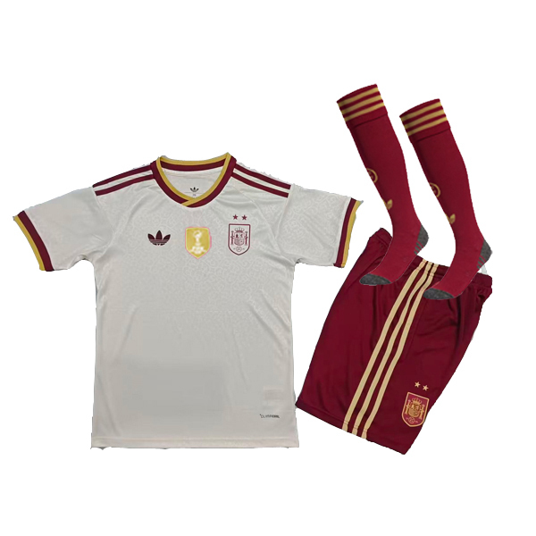 2 stars 🌟🌟 2026 2027 Spain Home away Shirt adult kids kit 26 27 New Spain World Cup champion +patch Football jersey (Fan Edition)