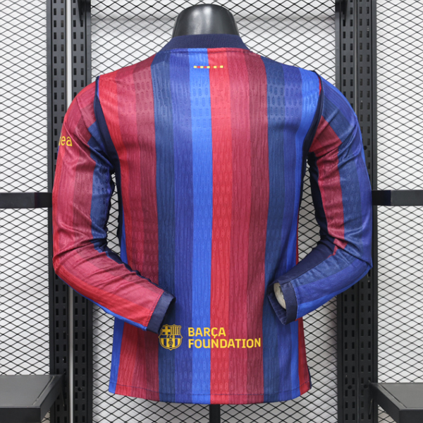 2026 2027 Barcelona Home Long Sleeve Player version Football Shirt 26 27 Barcelona jersey (Player Edition)