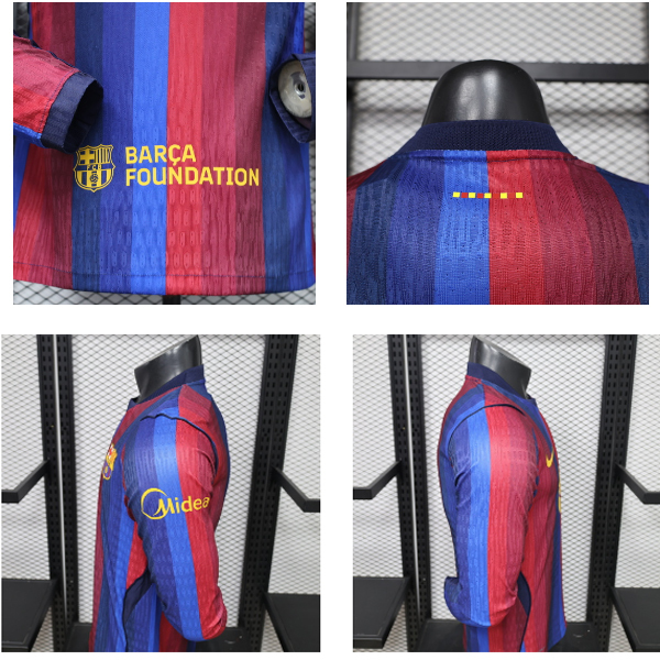 2026 2027 Barcelona Home Long Sleeve Player version Football Shirt 26 27 Barcelona jersey (Player Edition)
