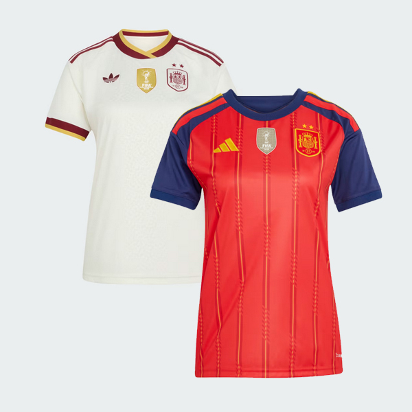2 stars 🌟🌟 2026 2027 Spain Home away woman Shirt World Cup champion +patch Football jersey (Fan Edition)