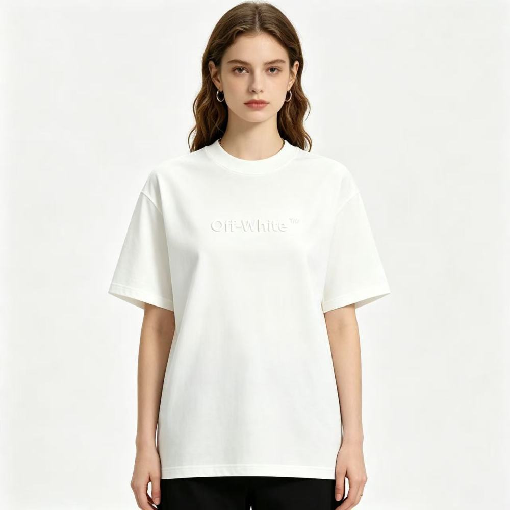 OFF-WHITE UV-Reactive Embroidered Back Print T-Shirt