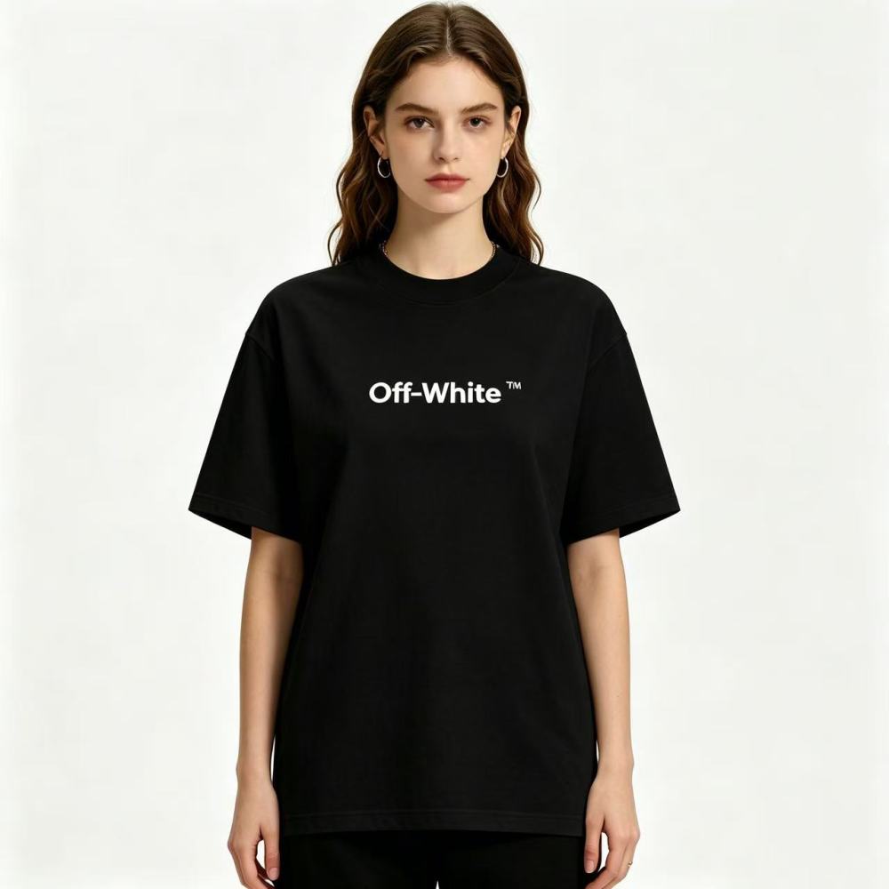 OFF-WHITE UV-Reactive Embroidered Back Print T-Shirt