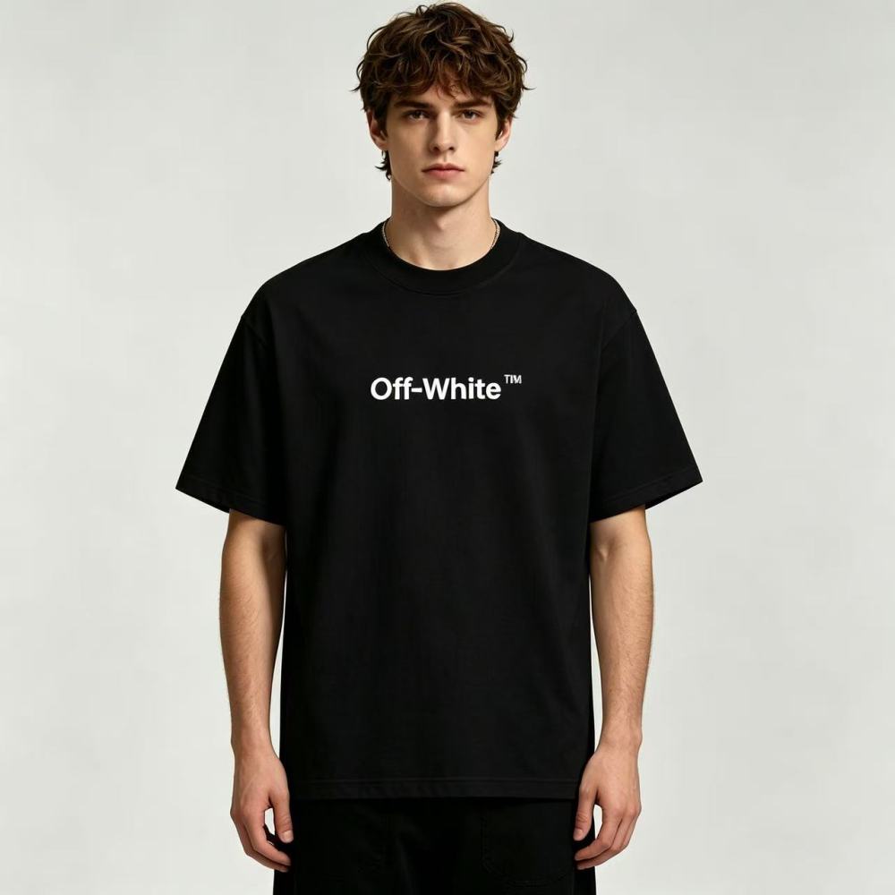 OFF-WHITE UV-Reactive Embroidered Back Print T-Shirt