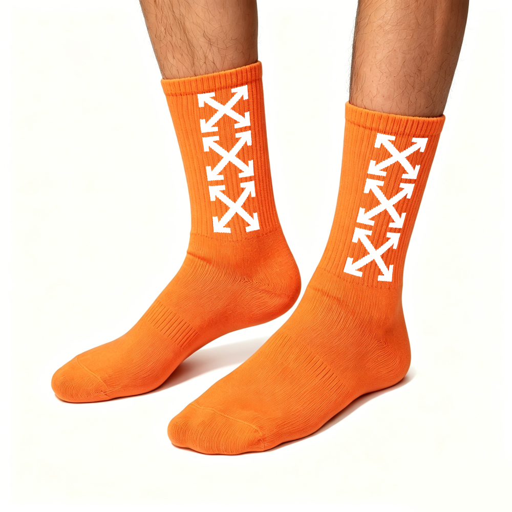 UrbanFlex Premium Cotton Crew Socks – Unisex Fashion Sports Socks