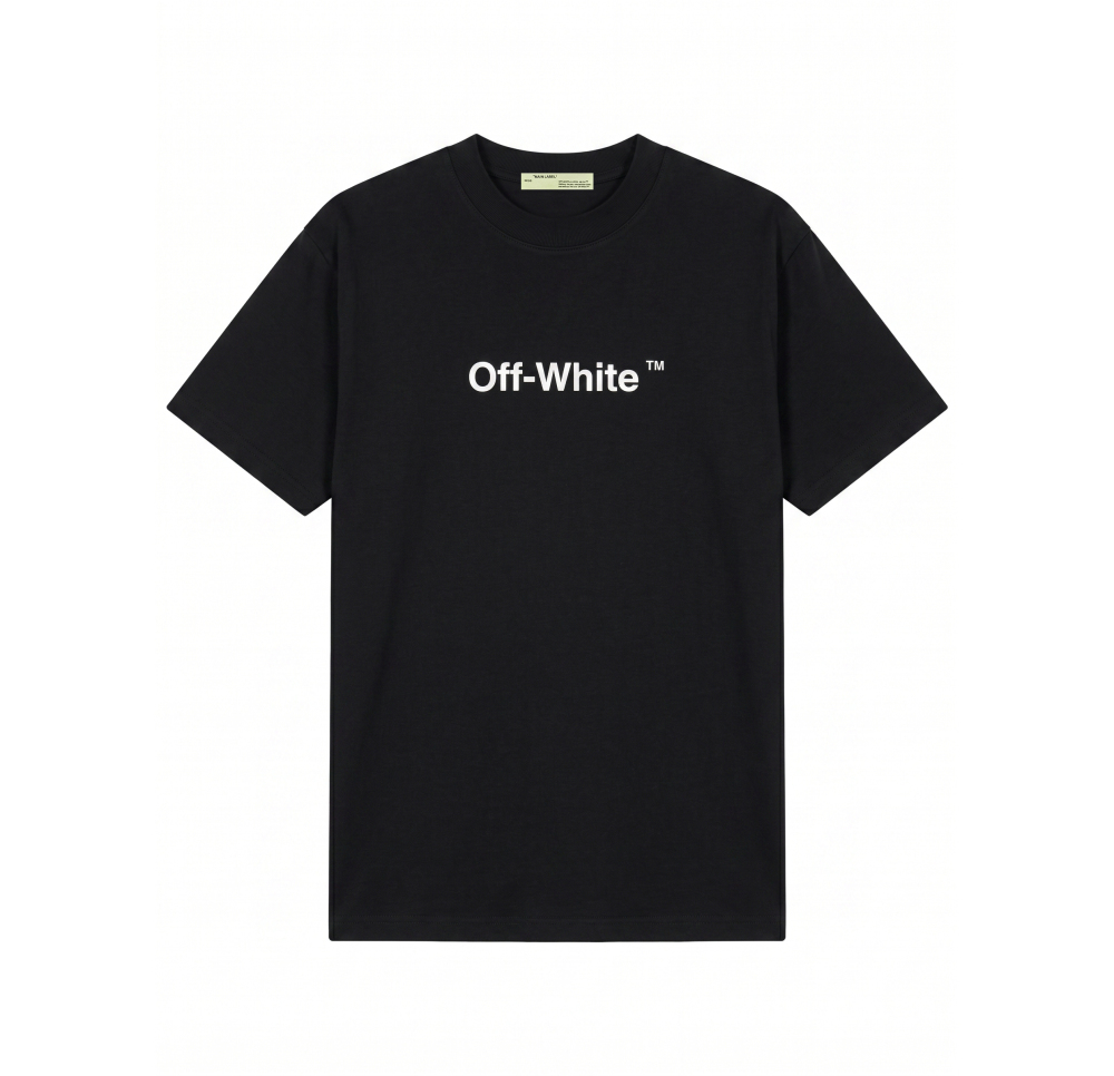 OFF-WHITE UV-Reactive Embroidered Back Print T-Shirt