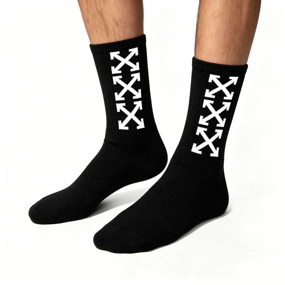 UrbanFlex Premium Cotton Crew Socks – Unisex Fashion Sports Socks