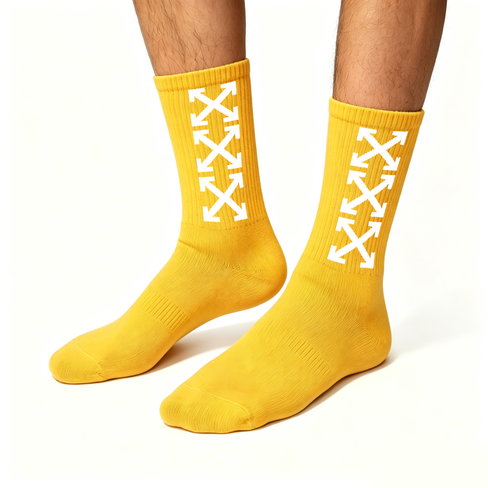 UrbanFlex Premium Cotton Crew Socks – Unisex Fashion Sports Socks