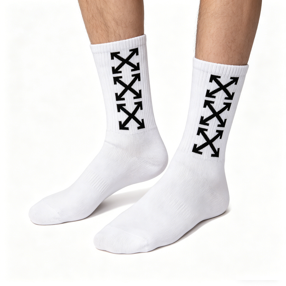 UrbanFlex Premium Cotton Crew Socks – Unisex Fashion Sports Socks
