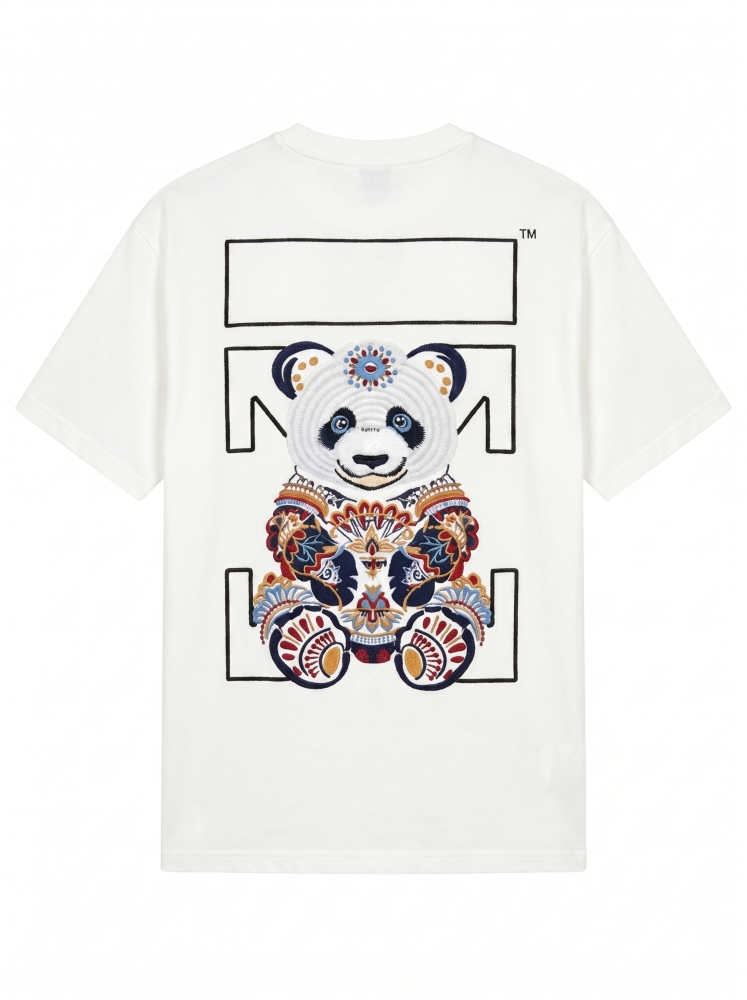 OFF-WHITE UV-Reactive Embroidered Back Print T-Shirt