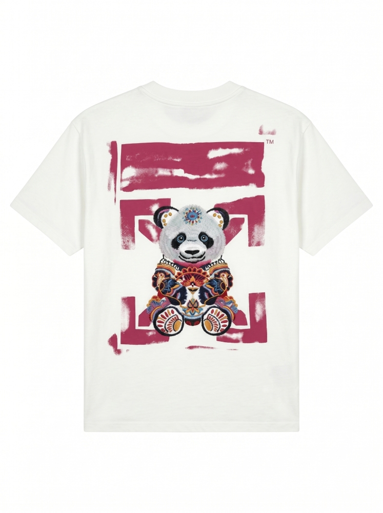 OFF-WHITE UV-Reactive Embroidered Back Print T-Shirt