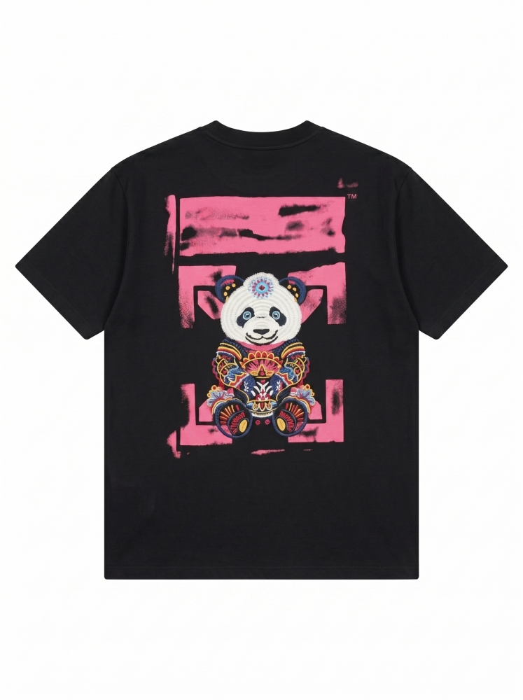 OFF-WHITE UV-Reactive Embroidered Back Print T-Shirt