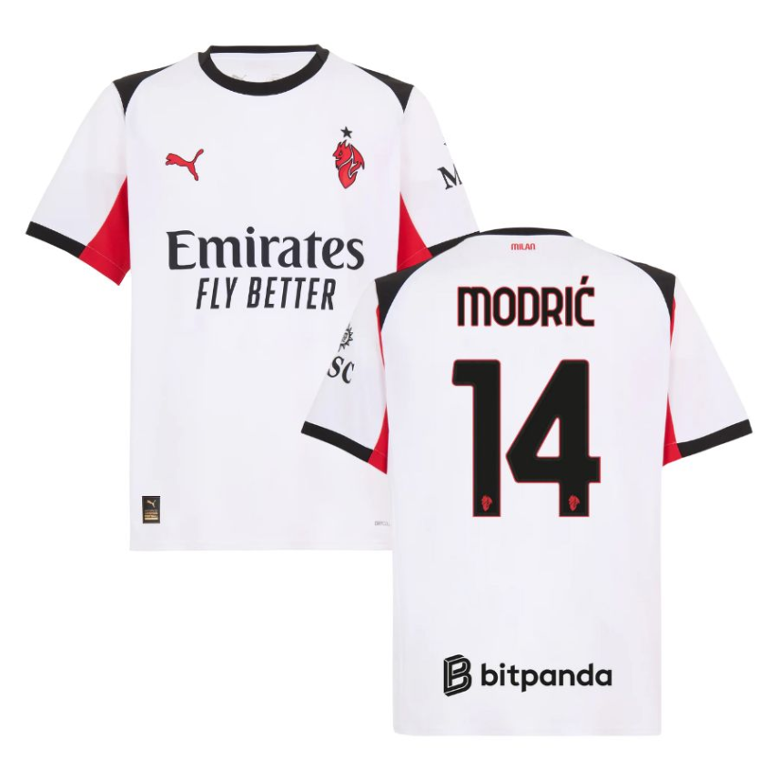 AC Milan 2025-2026 season away jersey No. 14 Modric