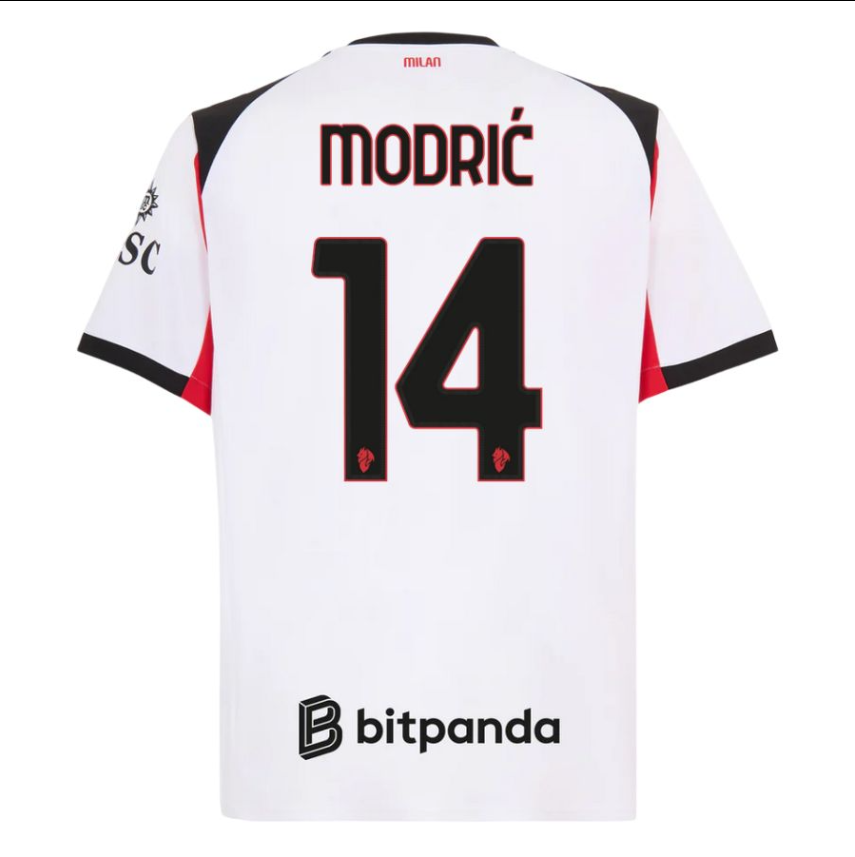 AC Milan 2025-2026 season away jersey No. 14 Modric