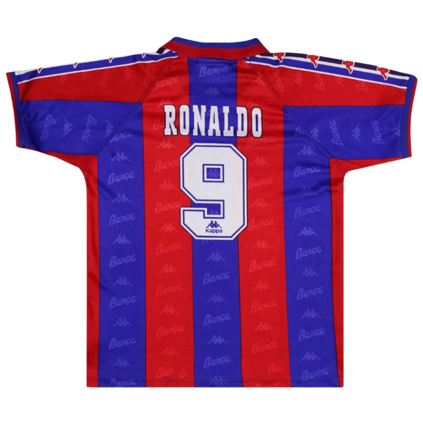 Barcelona 1996-1997 season home jersey No. 9 Ronaldo