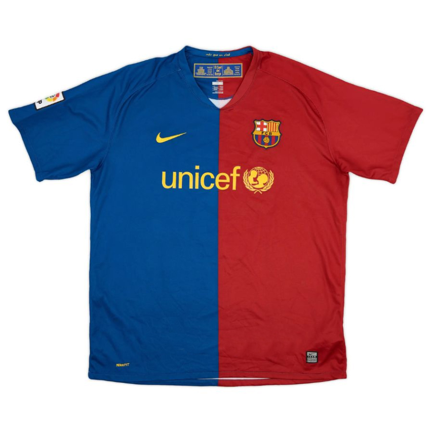 Barcelona 2008-2009 season home jersey No. 8 Iniesta