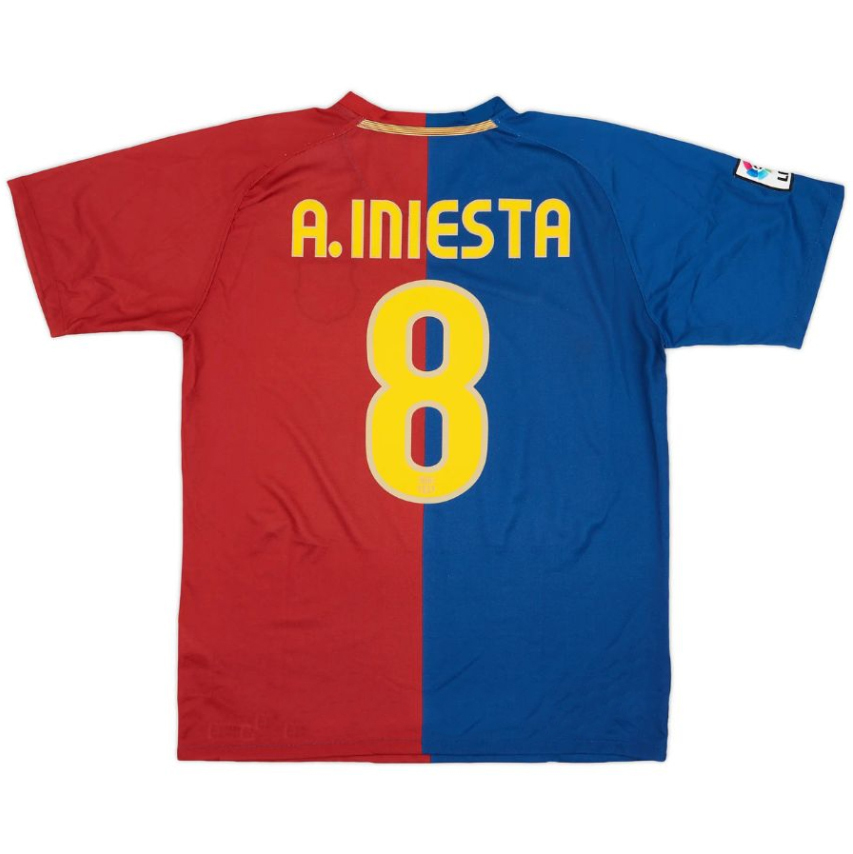 Barcelona 2008-2009 season home jersey No. 8 Iniesta