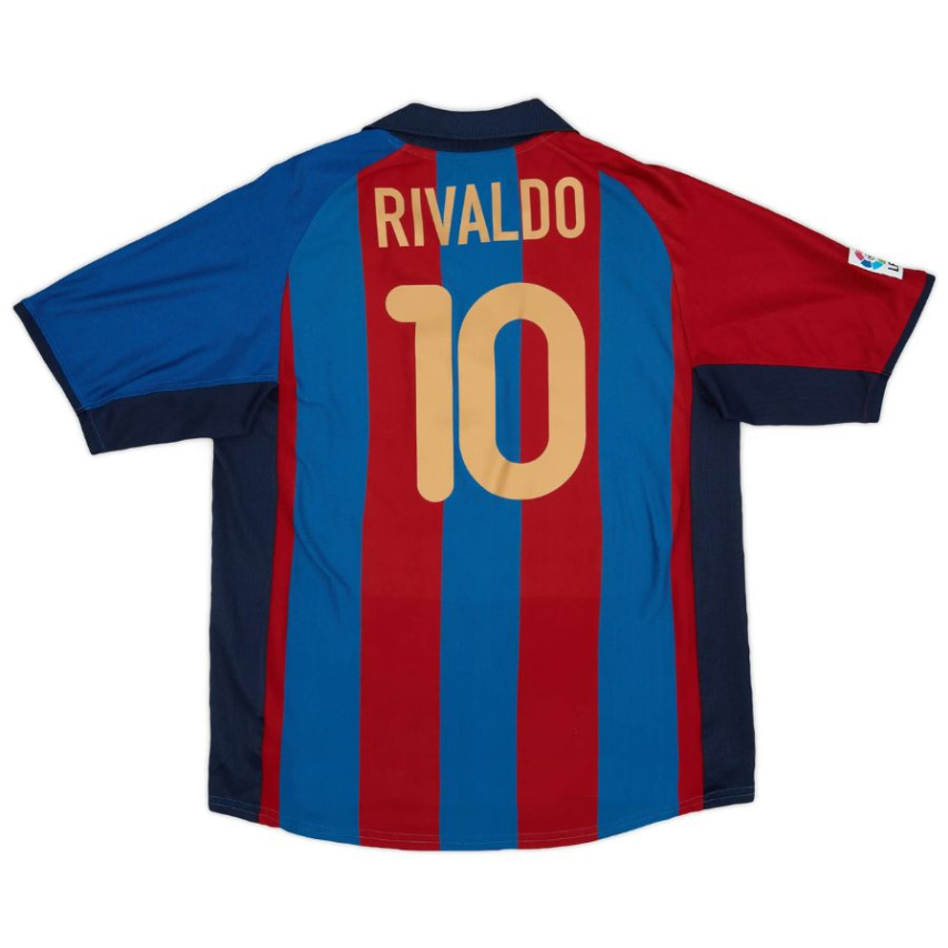 Barcelona 2001-2002 season home jersey No. 10 Rivaldo