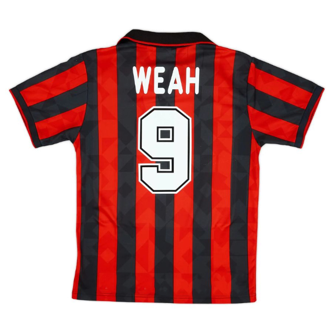 AC Milan 1995-1996 season home jersey No. 9 Weah