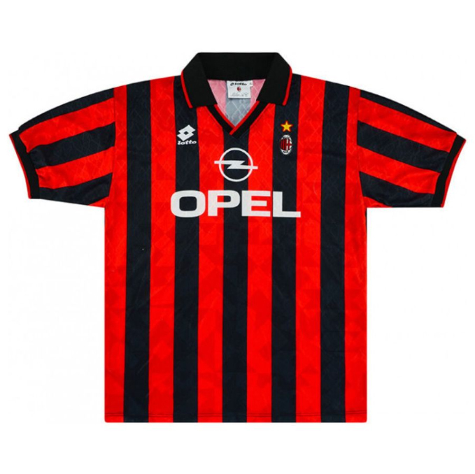 AC Milan 1995-1996 season home jersey No. 9 Weah