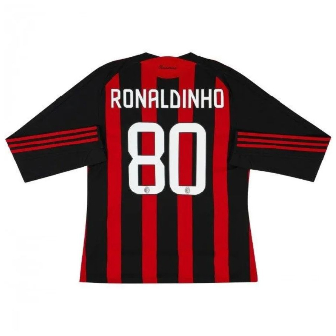 AC Milan 2008-2009 season home jersey long sleeve No. 80 Ronaldinho