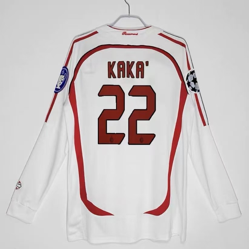 AC Milan 2006-2007 season away jersey long sleeves No. 22 Kaka
