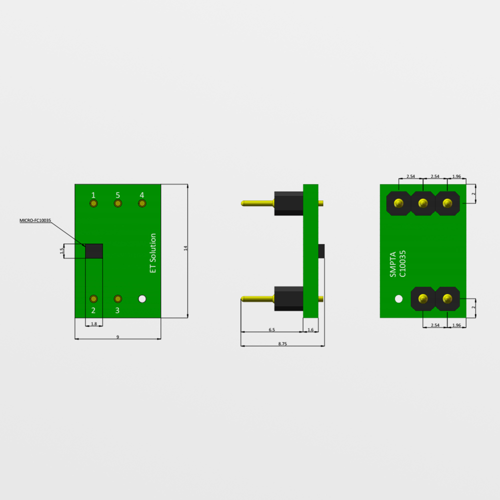SiPM single pixel test board；C10035 no opamp SiPM single pixel pin test board