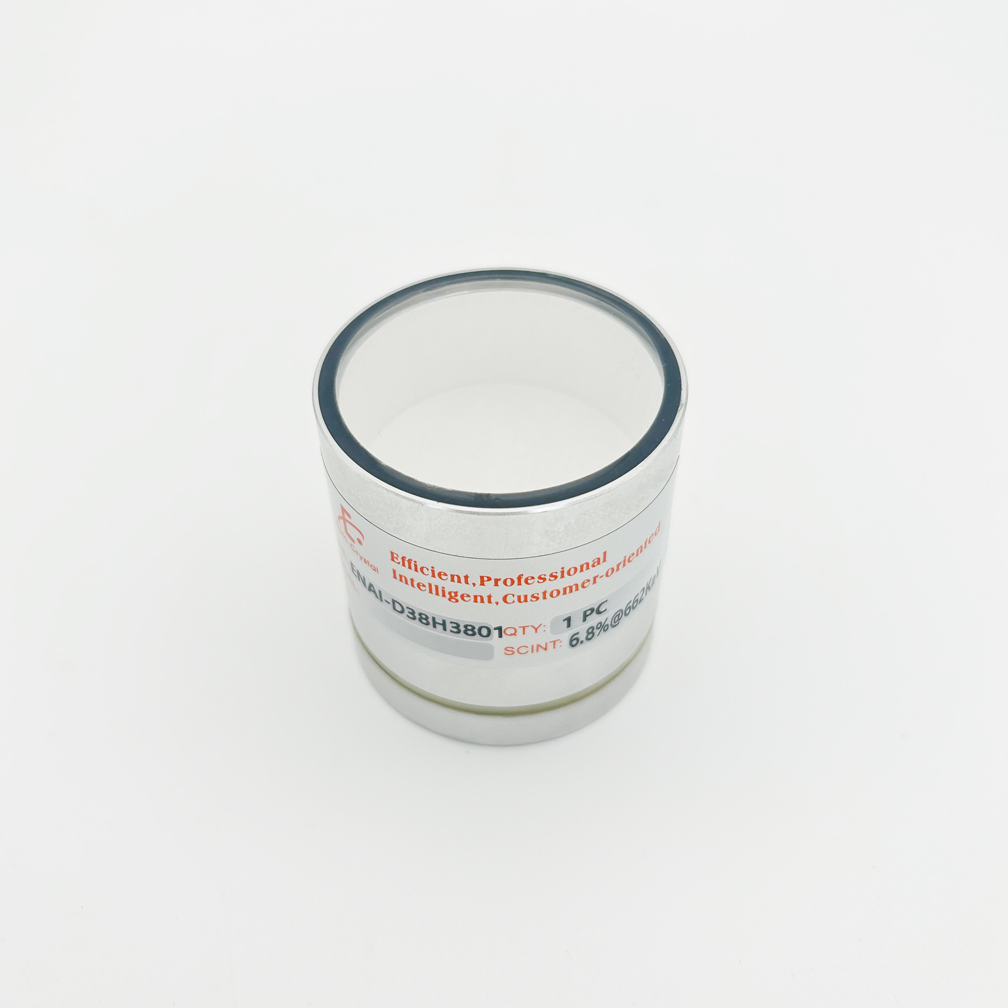 NaI(Tl) Crystal; Sodium Iodide doped with Thallium; 38x38mm; 1.5inchx1.5inch