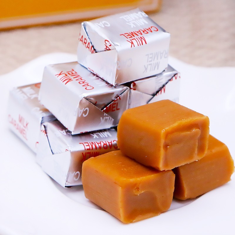 台灣現貨韓國進口樂天milkcarmel焦糖牛奶味軟糖太妃糖休閒零食辦公室零食批發零售