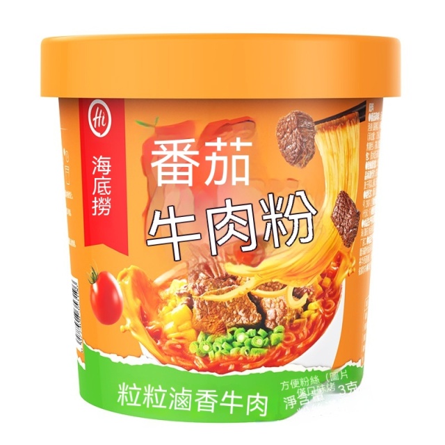 台灣現貨海底撈酸辣粉什錦牛肚番茄牛肉牛腩即食沖泡速食懶人方便粉絲零食