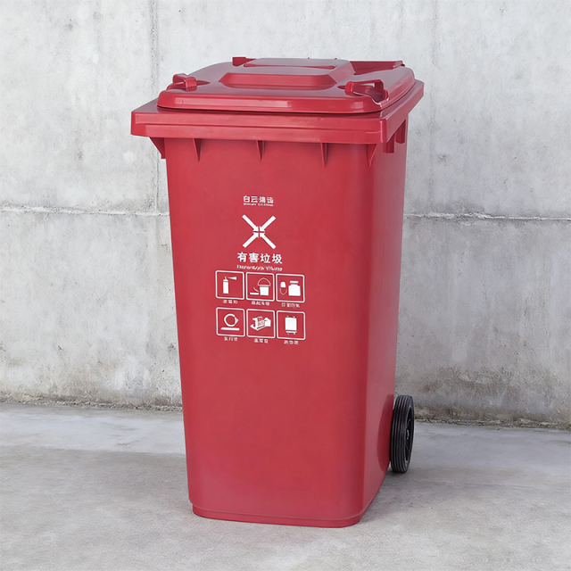 Outdoor Trash Can Cleaning Products Foot-control Pedal 100L 120L 240L Plastic Waste Bin