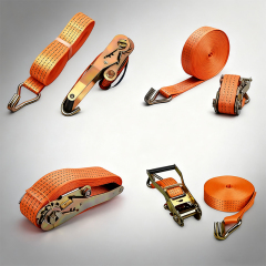 Heavy Duty Ratchet Tie Down Strap Ratchet Lahing Belt with Wire Hooks