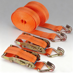 Heavy Duty Ratchet Tie Down Strap Ratchet Lahing Belt with Wire Hooks