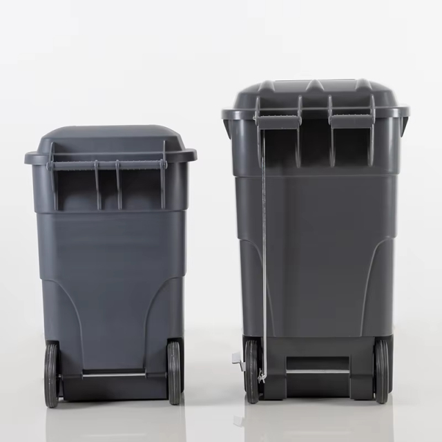 Recycling Bins 120L 240L Outdoor Waste Bin Trash Can Foot-control Pedal Garbage Can