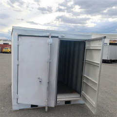 SmartBox Portable Storage Units Heavy Duty Steel Flat Packed Moving Storage Container With Double Door and Bars