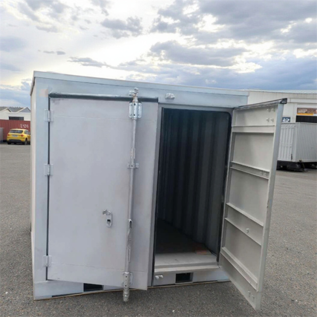 SmartBox Portable Storage Units Heavy Duty Steel Flat Packed Moving Storage Container With Double Door and Bars