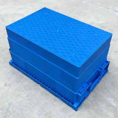Heavy Duty Nestable and Stackable Plastic Attached Lid Storage Box
