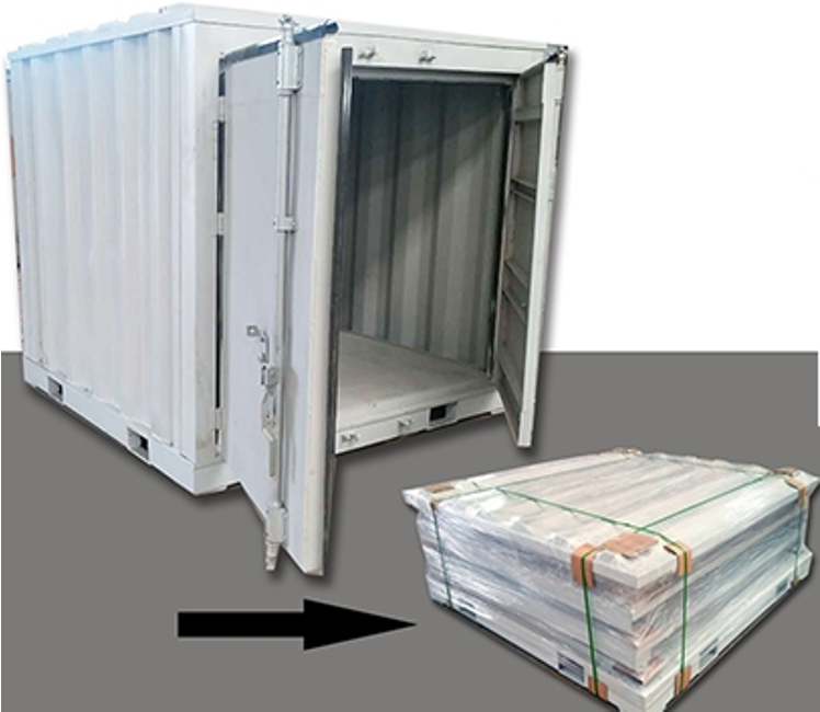SmartBox Steel Flat Pack Storage Unit – Portable Self-Storage Container with Double Doors, Bars & Easy Assembly