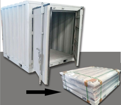 SmartBox Steel Flat Pack Storage Unit – Portable Self-Storage Container with Double Doors, Bars & Easy Assembly