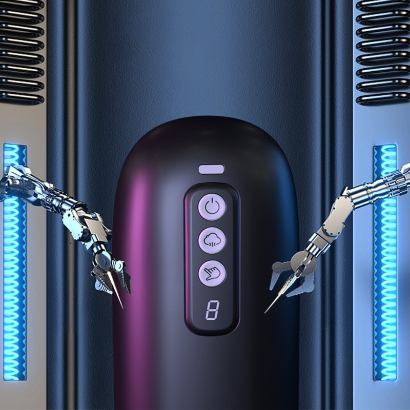 جهاز رائع للاستخدام الرجالي: شفط، اهتزاز، مؤثرات صوتية، نمط إدخال، كوب استمناء مثير مصبوب