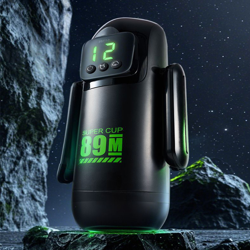 جهاز استمناء ذو مقبض يعمل باليد مع تحفيز اهتزازي جهاز للبالغين مع جهاز تحكم عن بعد عبر الهاتف المحمول