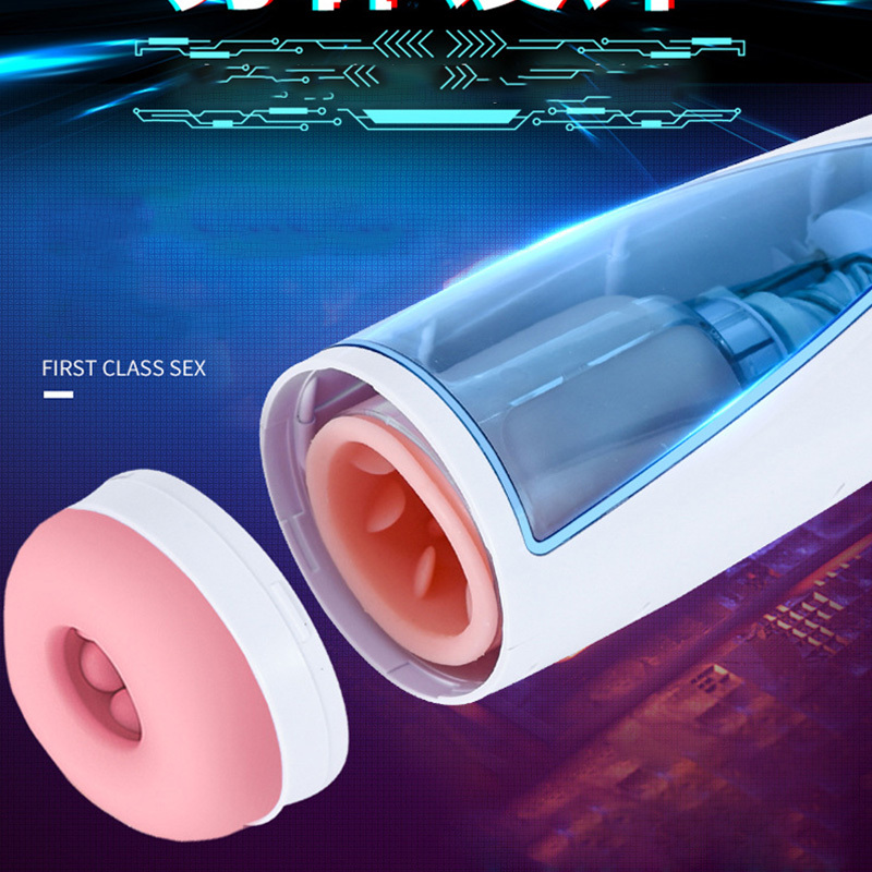 مستمني تلسكوبي ذكي للرجال مع اهتزاز ودوران ونافذة عرض